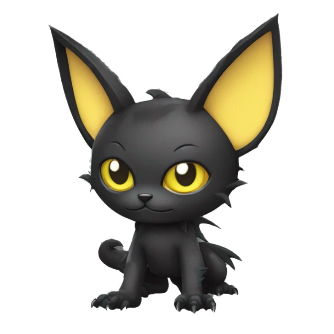 Black Punk Bat-Cat-Fakemon Full Body sticker