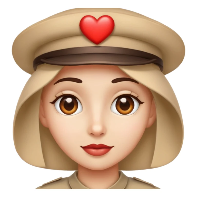Heart eyes with hat sticker