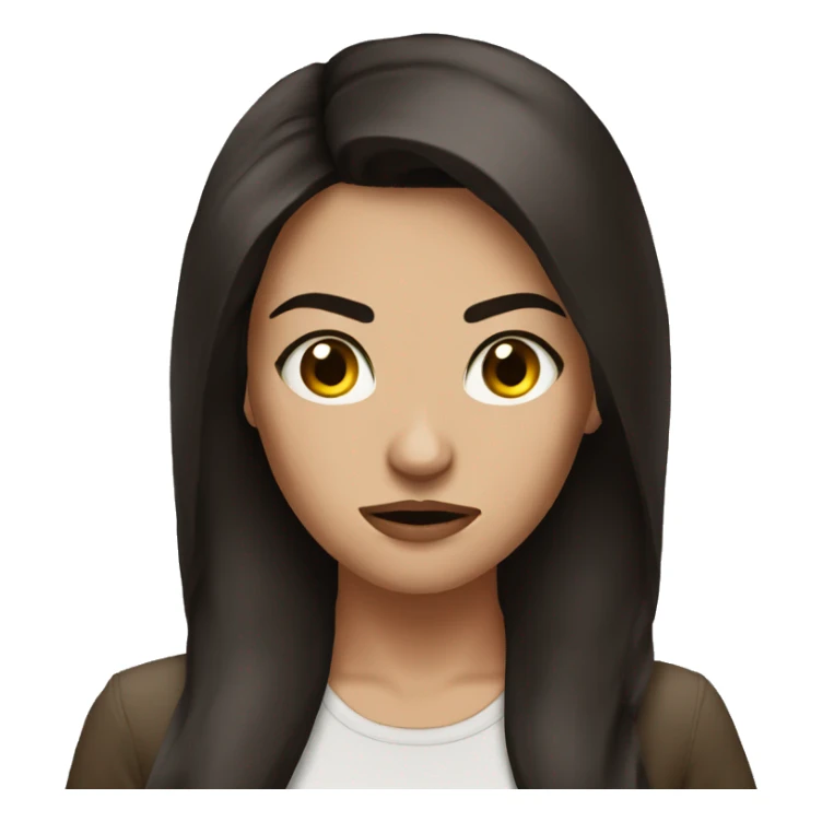 Beautiful woman brunette angry sticker