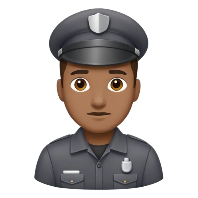 janitor wearing dark-grey custodian uniform sticker