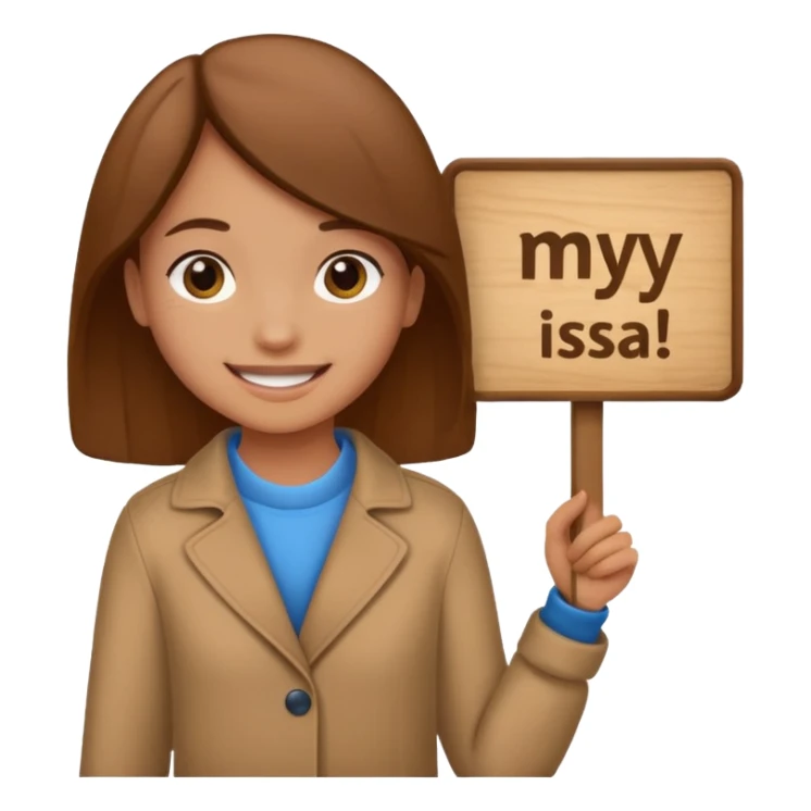 Worlds ugliest girl holding a sign saying my name is isa sticker