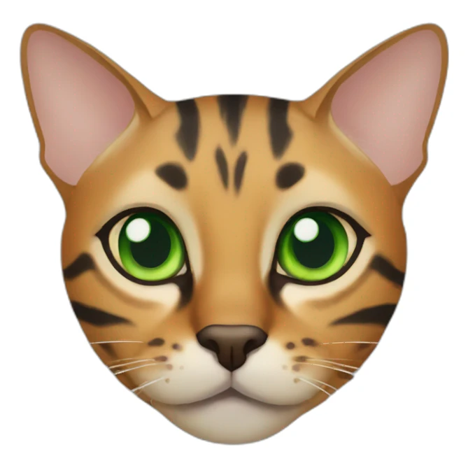 Bengal cat green eyes sticker