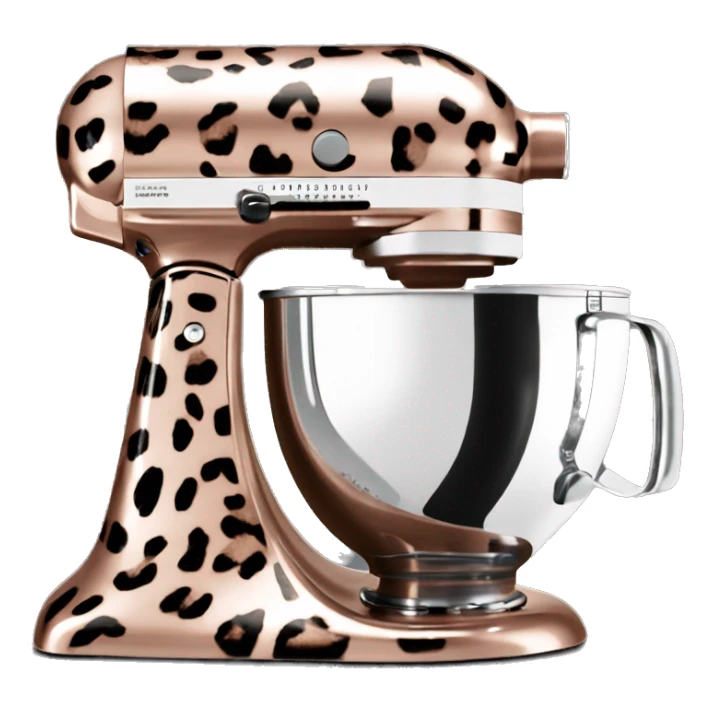 Realistic leopard print rose gold kitchenaid mixer.  sticker
