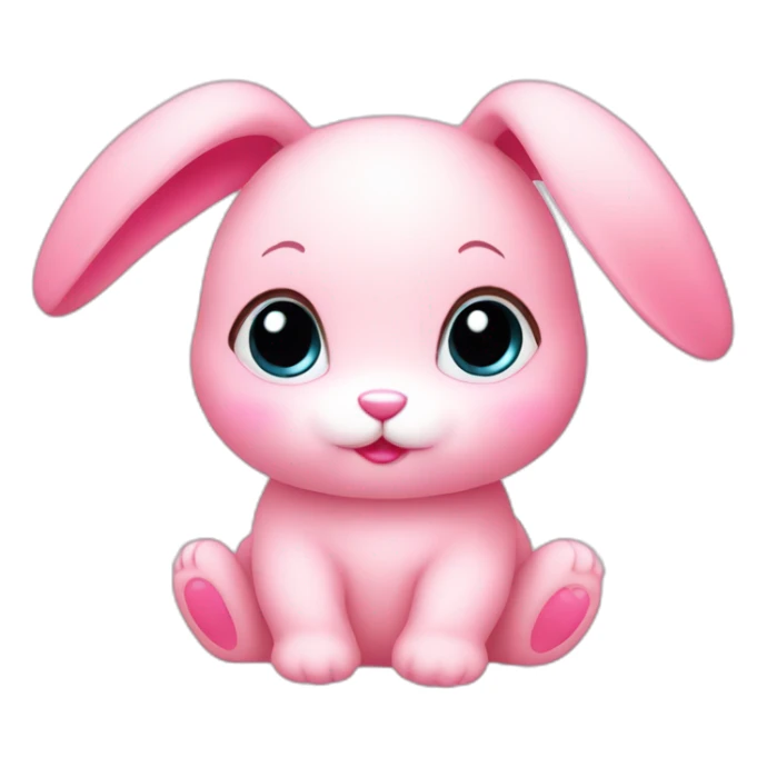 Cute pink baby bunny sticker