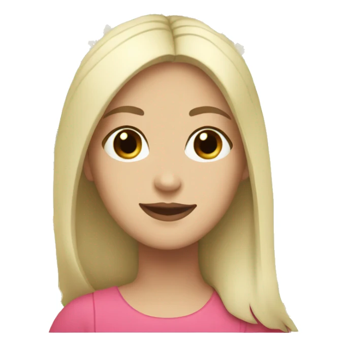 White girl with flowers sticker