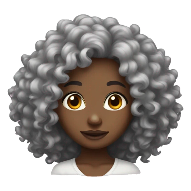 curly hair black girl sticker