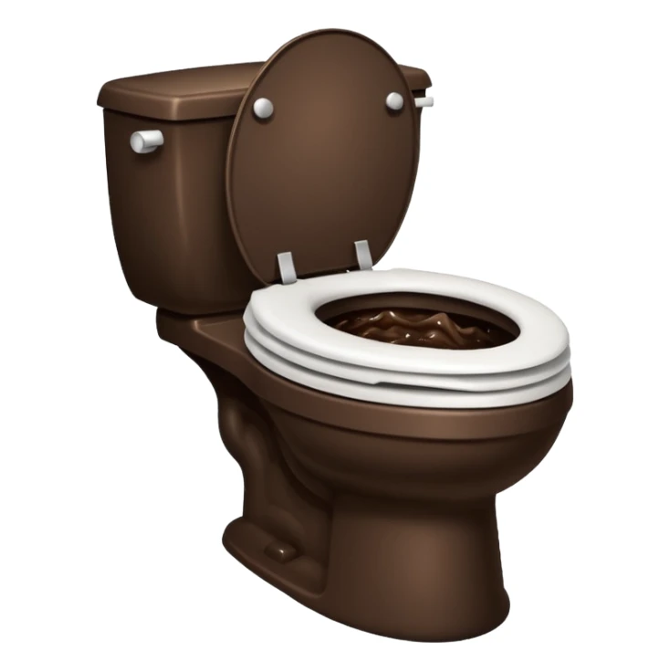 Poop in a unicorn inside a toilet sticker