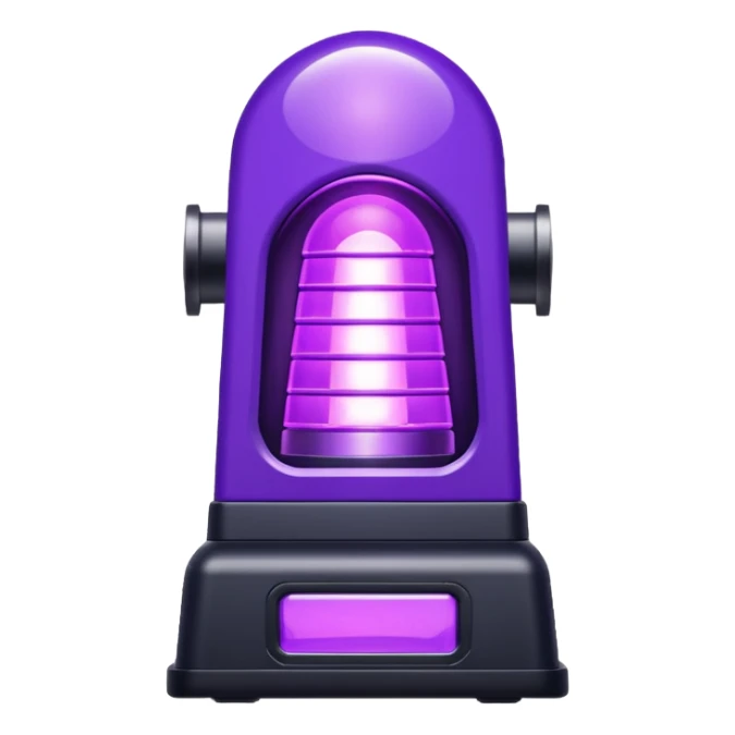 purple police siren sticker