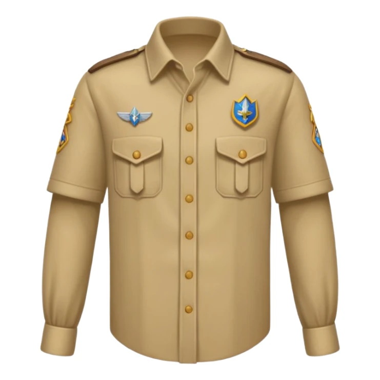 3 doigts levés d’une main scouts beige  sticker