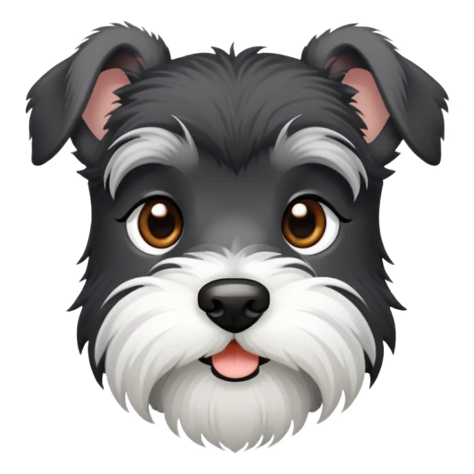 black and white miniature schnauzer sticker