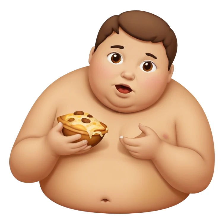 A fat person eating the world  sticker