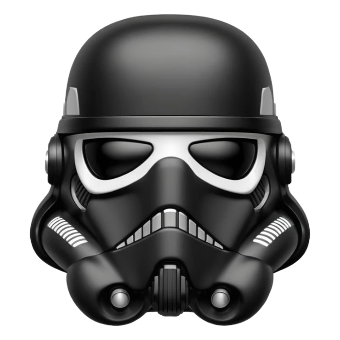 Black storm trooper helment more black sticker
