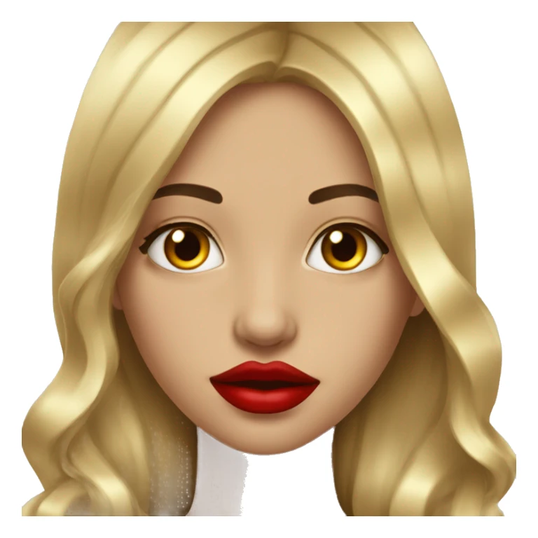 Beautiful girl gold hear and red lips sticker