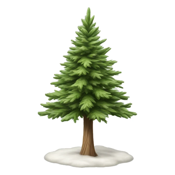 Realistic isolated off white fir christmas tree   sticker