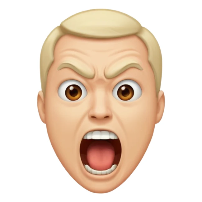 men scream meme face sticker