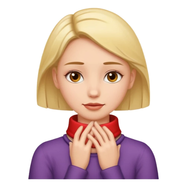 👩🏻 this girl with her hands on her neck sticker
