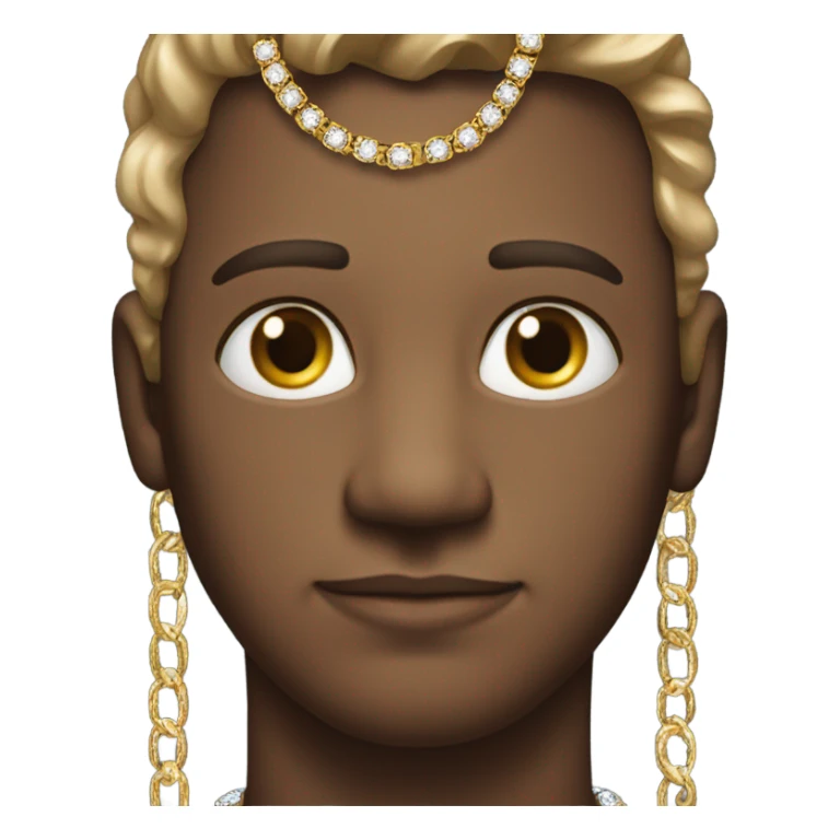 Guy wearing diamond chain sticker