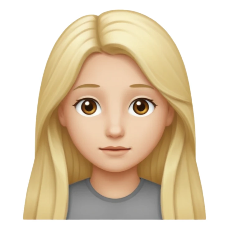 gray eyes and blonde long hair sticker