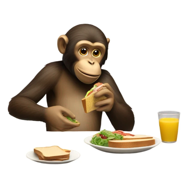 Eat your lunch with a monke sticker