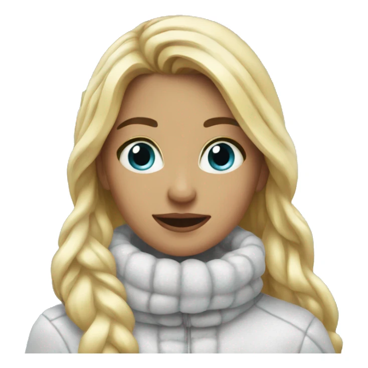 Blonde girl in winter wonderland  sticker