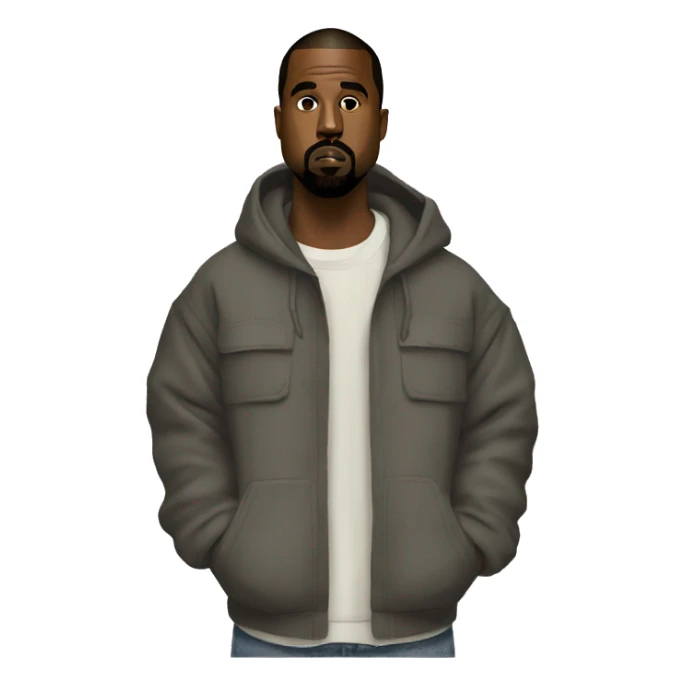 Kanye west in Yeezy merch sticker
