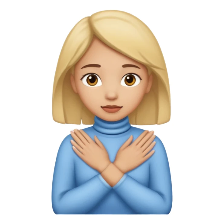 Light skin girl with her hands around her neck  sticker