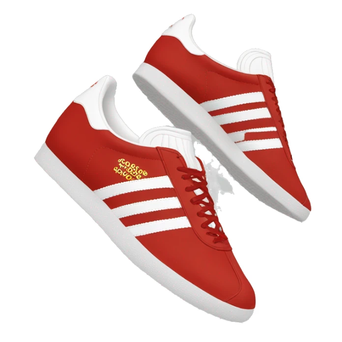 Red Adidas gazelle shoes sticker