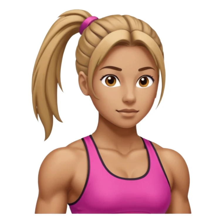 athlete woman with ponytail sticker