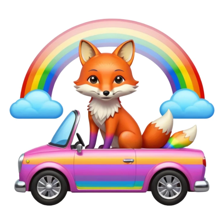 fox rainbow car worth 10 trillion dollar sticker