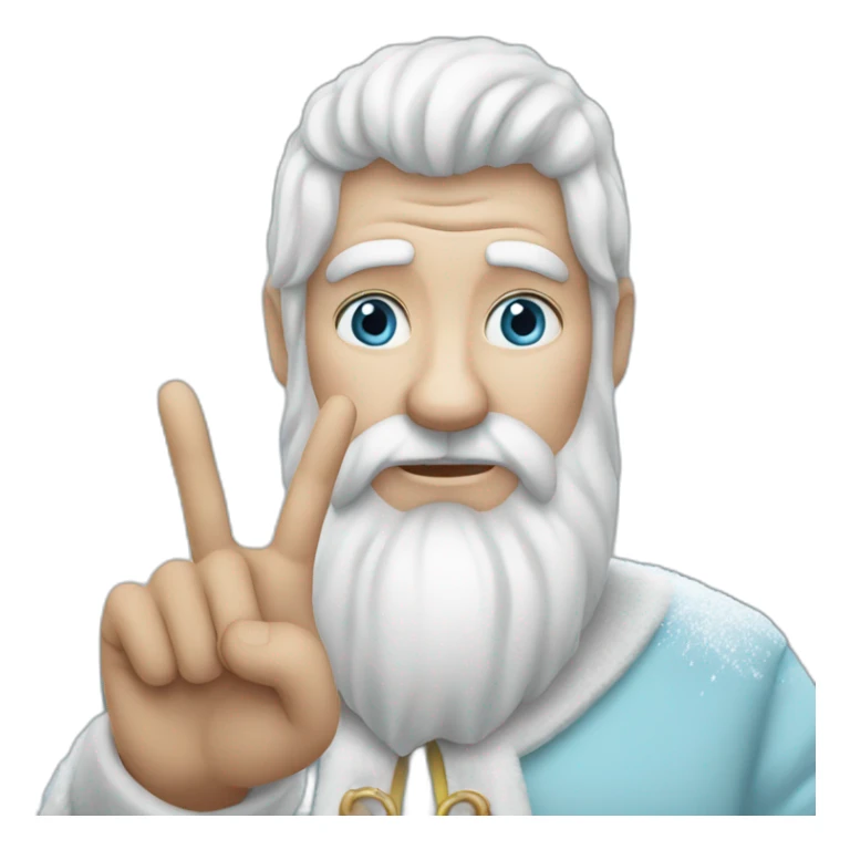 Father Frost hands Sign of the Horns sticker