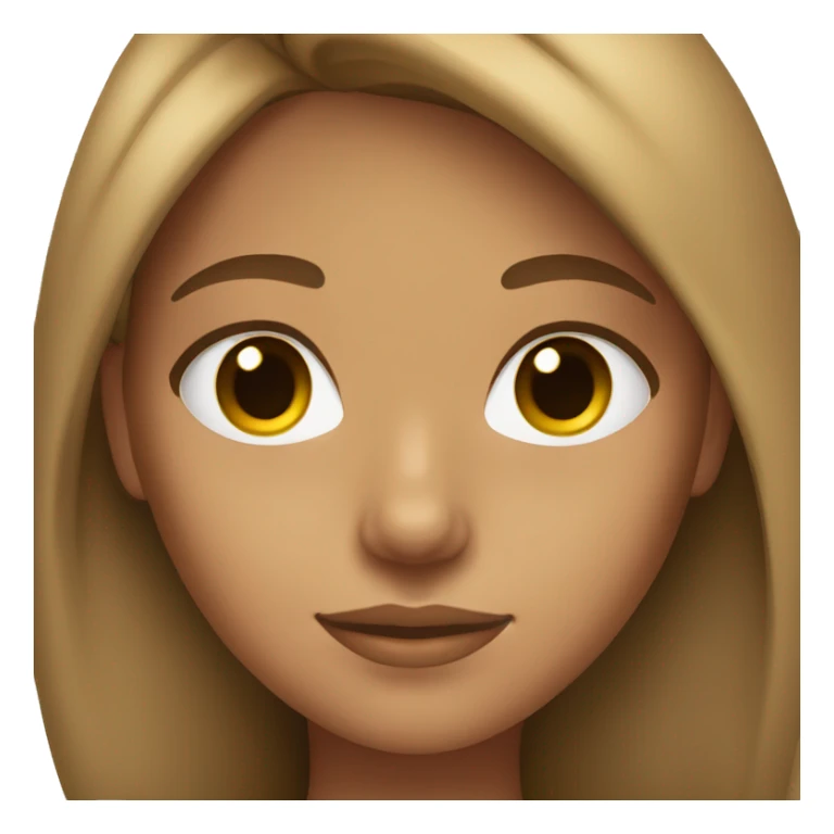 Tan girl with light brown hair and brown eyes sticker