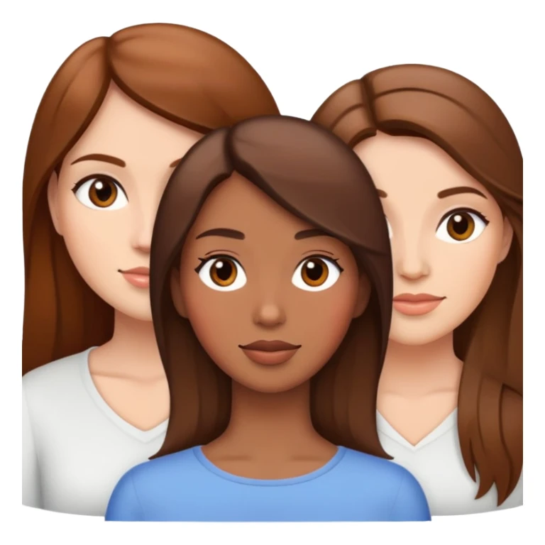 Three Woman with Brown hair  sticker