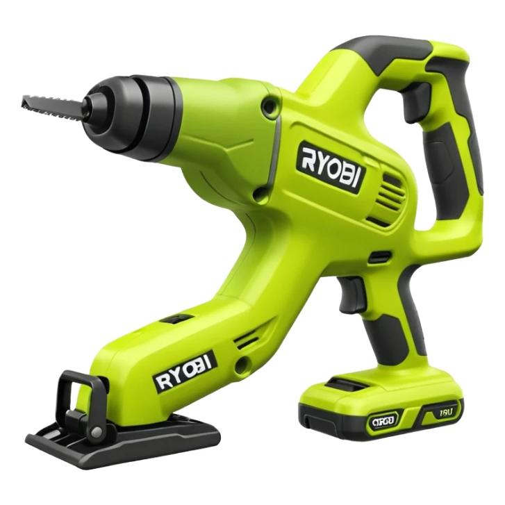 RYOBI ONE+ 18V Cordless Reciprocating saw battery emoji style sticker