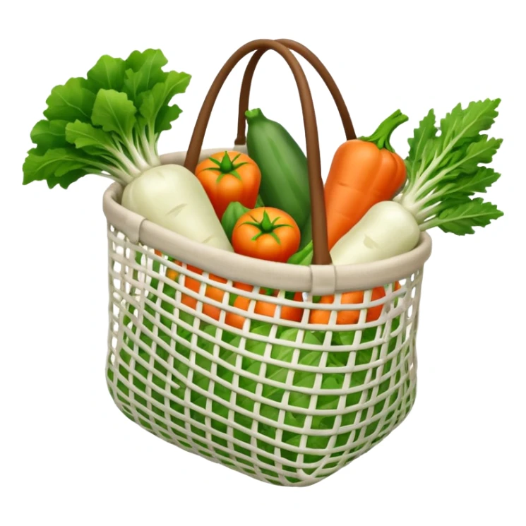 Net back with white nets that is used for shopping and putting vegetables in it sticker