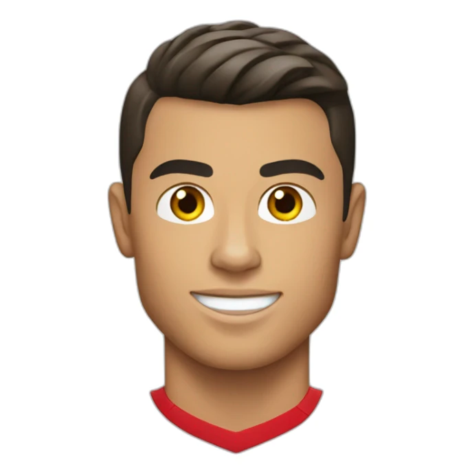 Cristiano Ronaldo with a red portugal shirt sticker