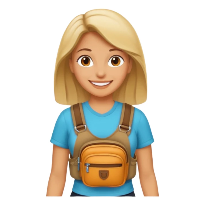 woman with waist bags sticker