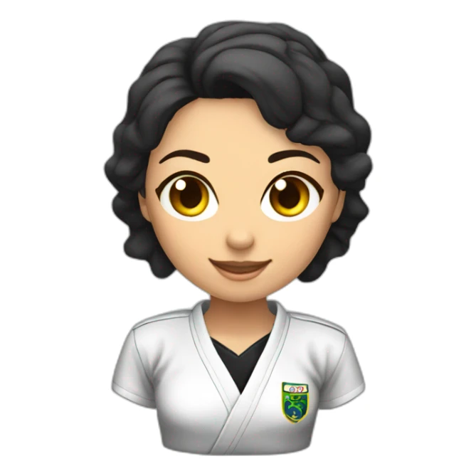 brazilian jiu jitsu black belt female sticker