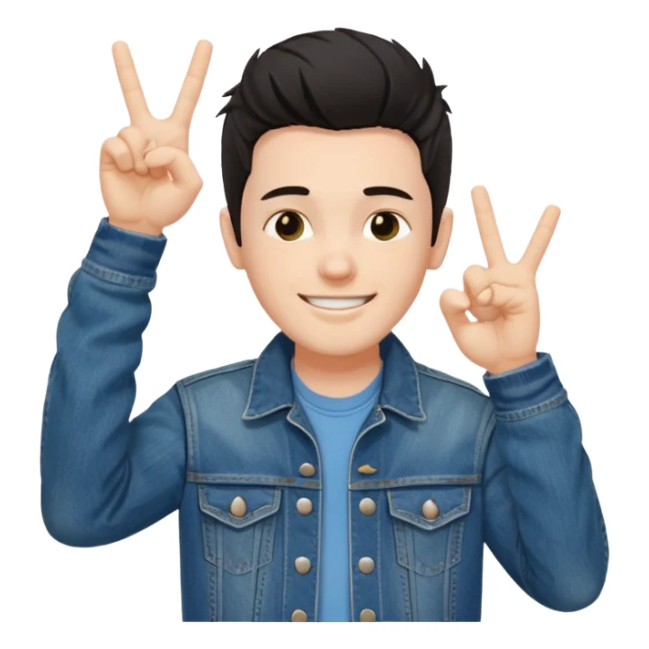 Eddie the freak from stranger things with his iconic hand sign over his head sticker