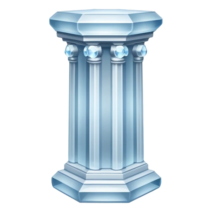 generate beautiful white crystal capital pillar sticker