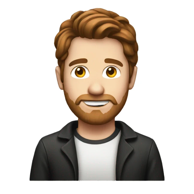 Lucky poker white guy with brown hair  sticker