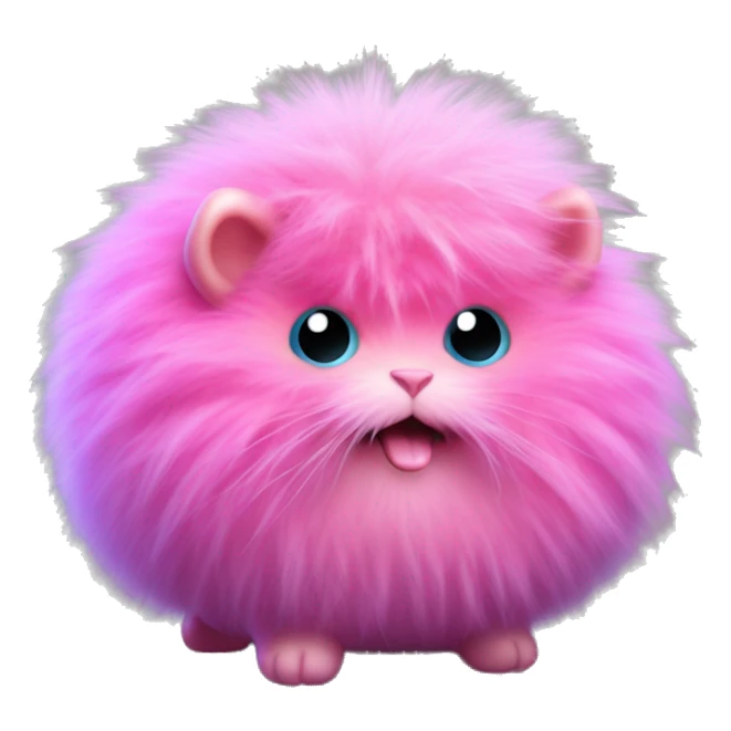 A Pygmy Puff is a small, fluffy magical creature bred by wizards and witches, resembling a miniature ball of fur with bright, vivid colors like pink or purple. Known for their playful antics and affectionate demeanor, Pygmy Puffs are popular pets  sticker