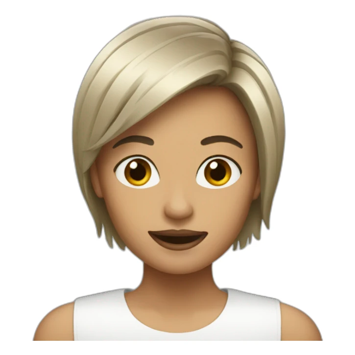 haircut woman sticker