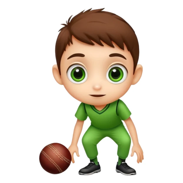 Cute kid cricket with big eyes Disney style sticker