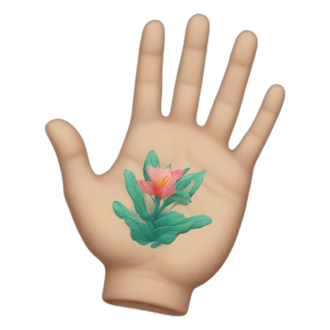 hand with chinese tatoo sticker