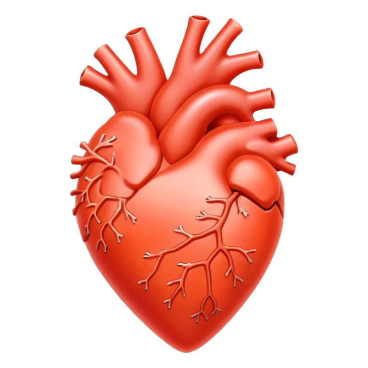 Coral color heart sticker