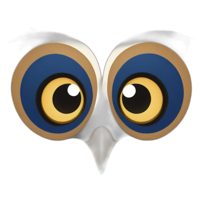 Barn Owl wearing blue and white striped shirt sticker
