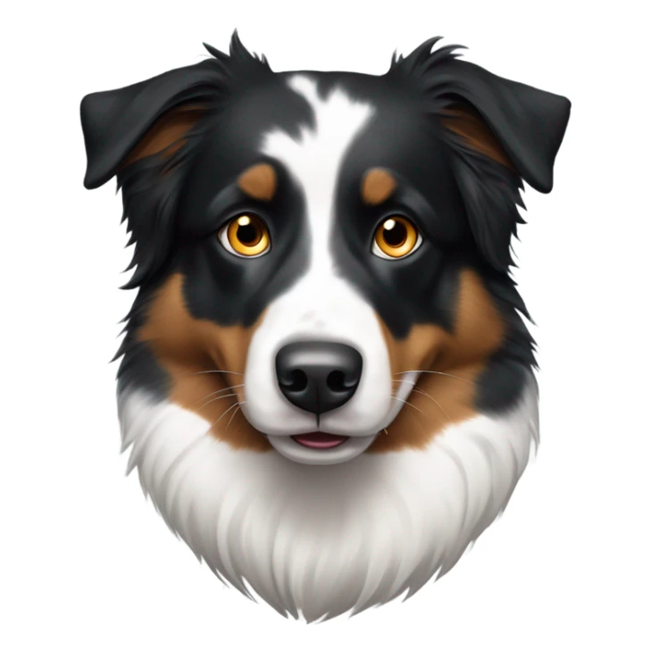 Black and white Australian shepherd  sticker
