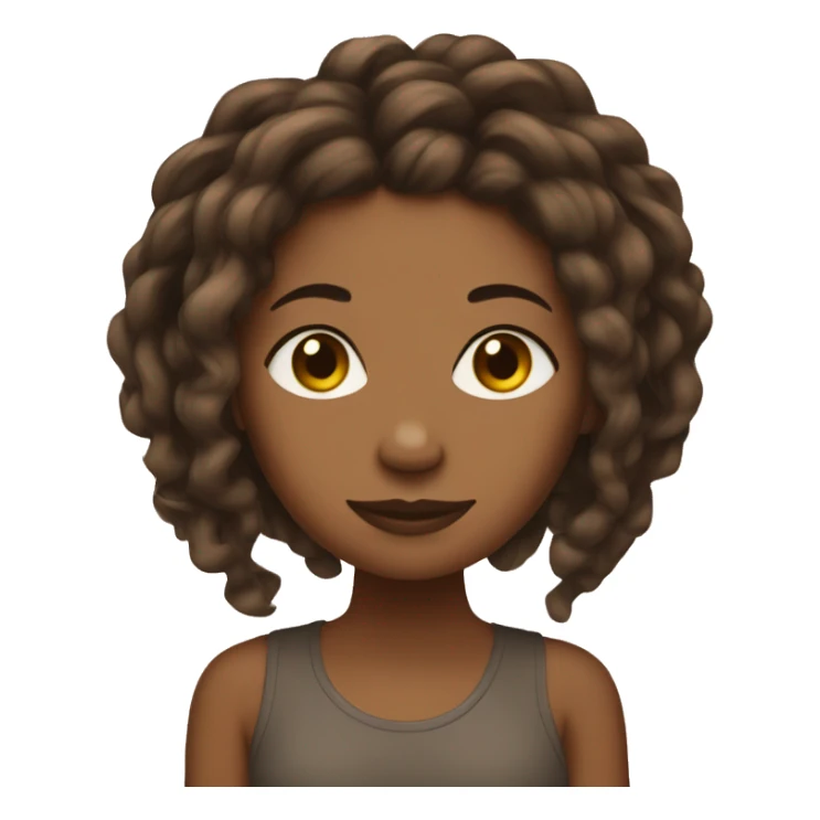 brown girl with locs  sticker