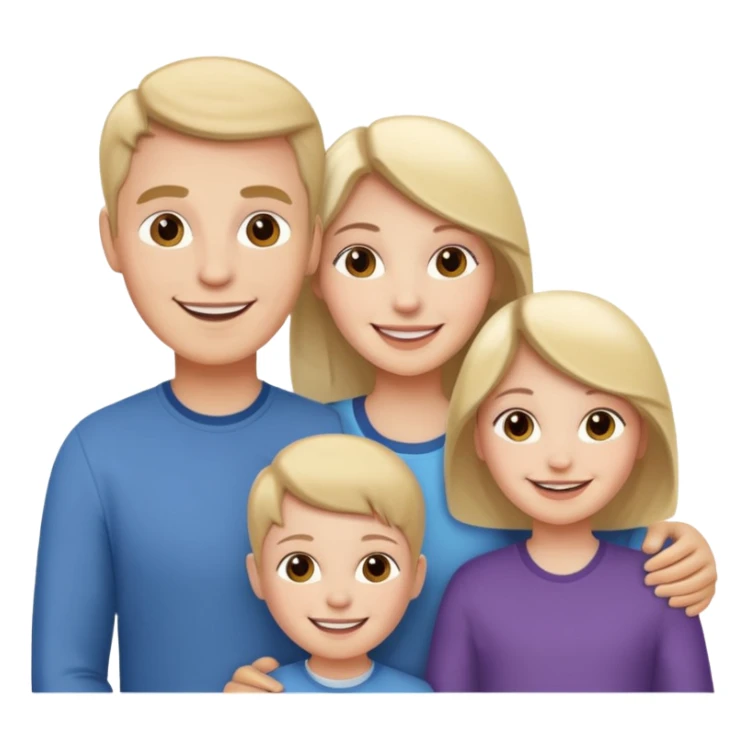 family emoji 3 white people sticker