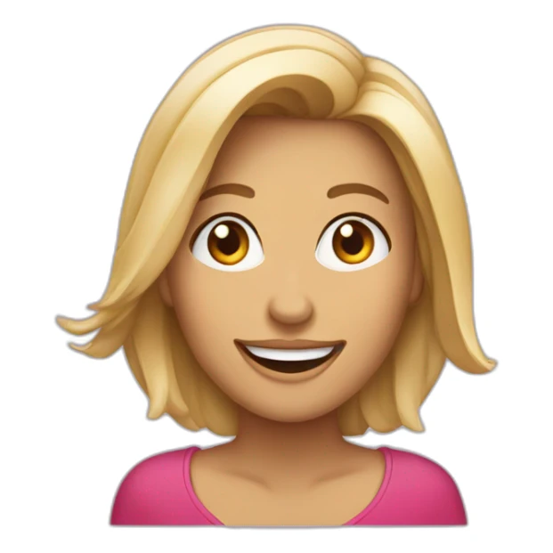 femme avec la bouche (le sourire) a l’envers  sticker